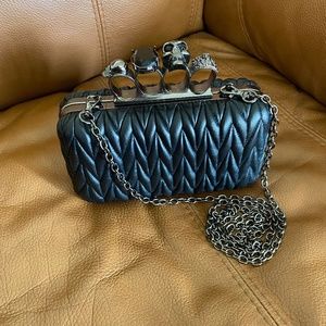 Black PU leather crossbody clutch case (unbranded)